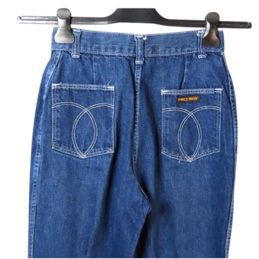 VTG Fancy Props Jeans HIGH RISE Boot Cut TALON ZIPPER Western Boho 6, 26"Waist